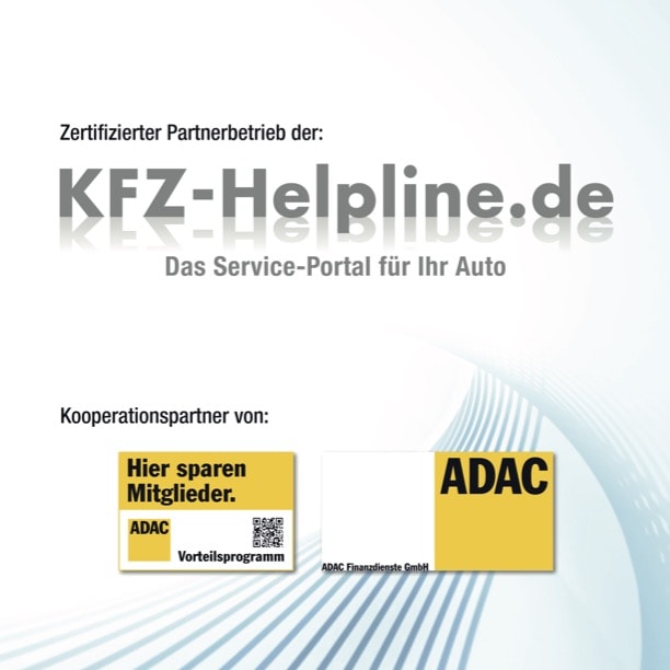 Zertifikat Partnerbetrieb KFZ Helpline